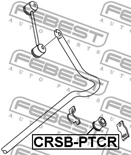 Mounting, stabiliser bar FEBEST CRSBPTCR 2