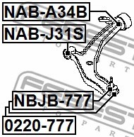 Mounting, control/trailing arm FEBEST NABA34B 2