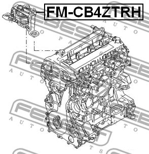 Mounting, engine FEBEST FMCB4ZTRH 2