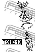 Dust Cover Kit, shock absorber FEBEST TSHB18 2