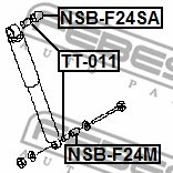 Spacer Bush, shock absorber FEBEST NSBF24M 2