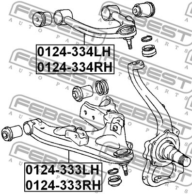 Control Arm/Trailing Arm, wheel suspension FEBEST 0124333RH 2