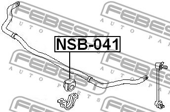 Bushing, stabiliser bar FEBEST NSB041 2