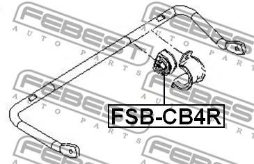 Bushing, stabiliser bar FEBEST FSBCB4R 2