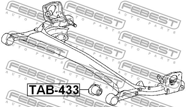 Mounting, axle beam FEBEST TAB433 2
