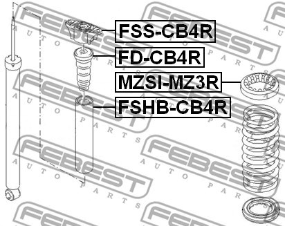 Rubber Buffer, suspension FEBEST FDCB4R 2