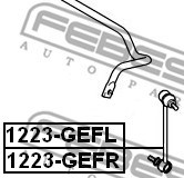 Link/Coupling Rod, stabiliser bar FEBEST 1223GEFR 2