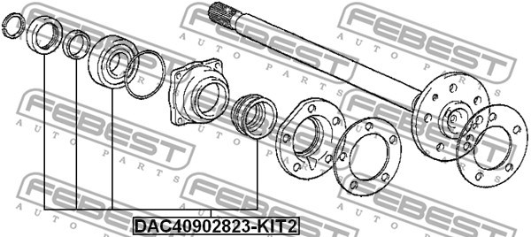 Wheel Bearing Kit FEBEST DAC40902823KIT2 2