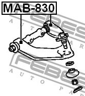 Mounting, control/trailing arm FEBEST MAB830 2