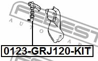 Mounting, axle strut FEBEST 0123GRJ120KIT 2