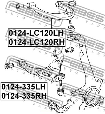 Control Arm/Trailing Arm, wheel suspension FEBEST 0124335RH 2