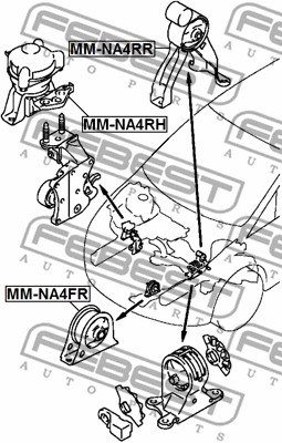 Mounting, engine FEBEST MMNA4RR 2