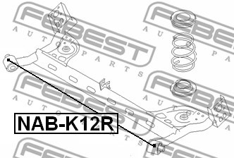 Bushing, axle beam FEBEST NABK12R 2
