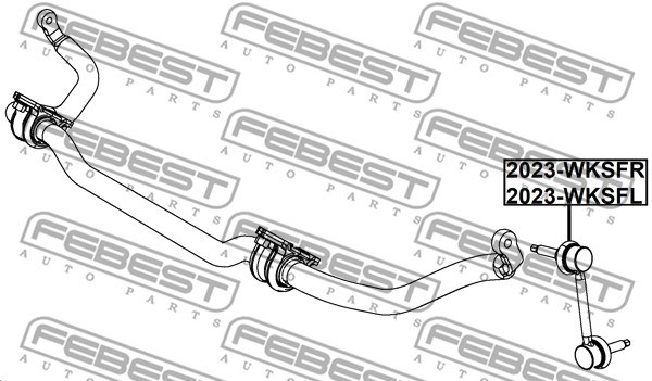 Link/Coupling Rod, stabiliser bar FEBEST 2023WKSFL 2
