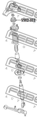 Rubber Buffer, suspension FEBEST VWD003 2