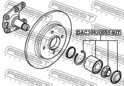 Wheel Bearing Kit FEBEST DAC30620051KIT 2