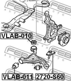 Mounting, control/trailing arm FEBEST VLAB010 2