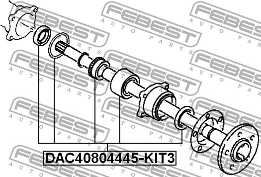 Wheel Bearing Kit FEBEST DAC40804445KIT3 2