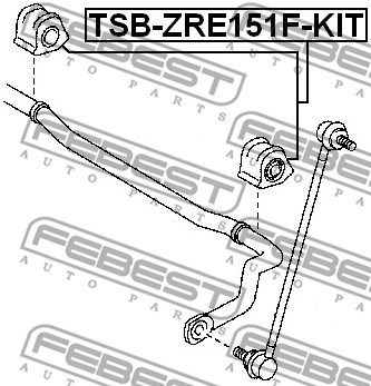 Repair Kit, stabiliser bush FEBEST TSBZRE151FKIT 2