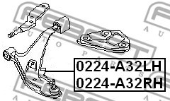Control Arm/Trailing Arm, wheel suspension FEBEST 0224A32LH 2