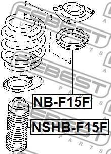 Protective Cap/Bellow, shock absorber FEBEST NSHBF15F 2
