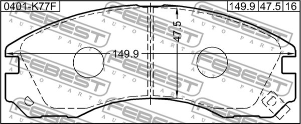 Brake Pad Set, disc brake FEBEST 0401K77F 2