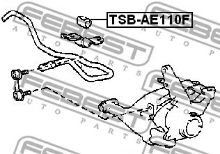 Mounting, stabiliser bar FEBEST TSBAE110F 2