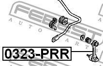 Link/Coupling Rod, stabiliser bar FEBEST 0323PRR 2