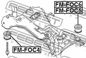 Mounting, axle beam FEBEST FMFOC4 2