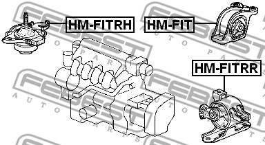Mounting, automatic transmission FEBEST HMFITRR 2
