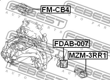 Mounting, engine FEBEST FMCB4 2