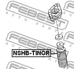 Protective Cap/Bellow, shock absorber FEBEST NSHBTINOR 2