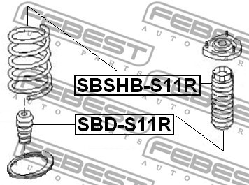 Rubber Buffer, suspension FEBEST SBDS11R 2