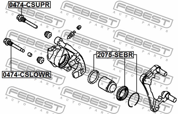 Repair Kit, brake caliper FEBEST 2075SEBR 2