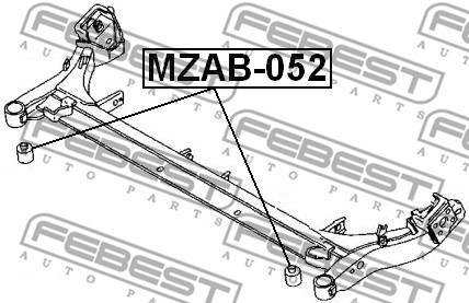 Mounting, axle beam FEBEST MZAB052 2