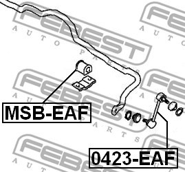 Link/Coupling Rod, stabiliser bar FEBEST 0423EAF 2