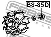 Drive Bearing, alternator FEBEST B885D 2