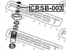 Spacer Bush, shock absorber FEBEST CRSB003 2