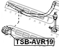 Mounting, stabiliser bar FEBEST TSBAVR19 2