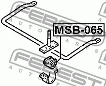 Bushing, stabiliser bar FEBEST MSB065 2