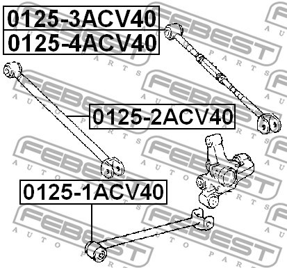 Control Arm/Trailing Arm, wheel suspension FEBEST 01251ACV40 2
