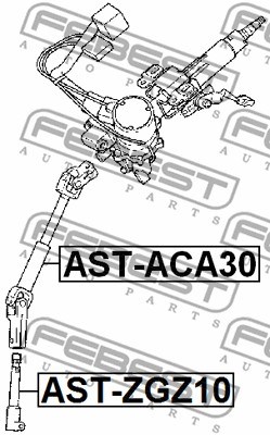 Steering Shaft FEBEST ASTACA30 2