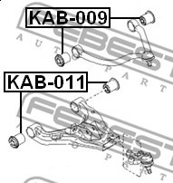 Mounting, control/trailing arm FEBEST KAB011 2