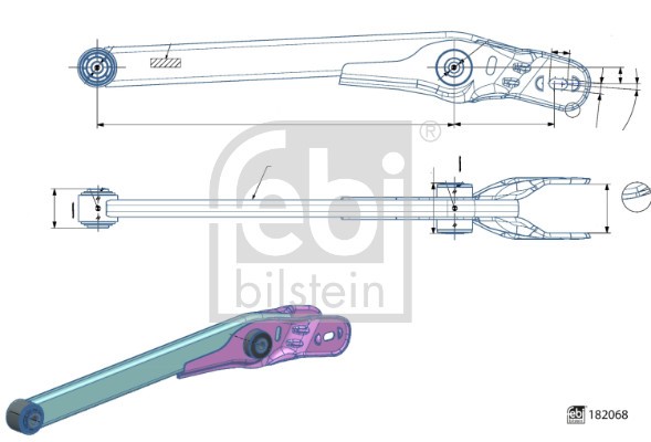 Control/Trailing Arm, wheel suspension FEBI BILSTEIN 182068