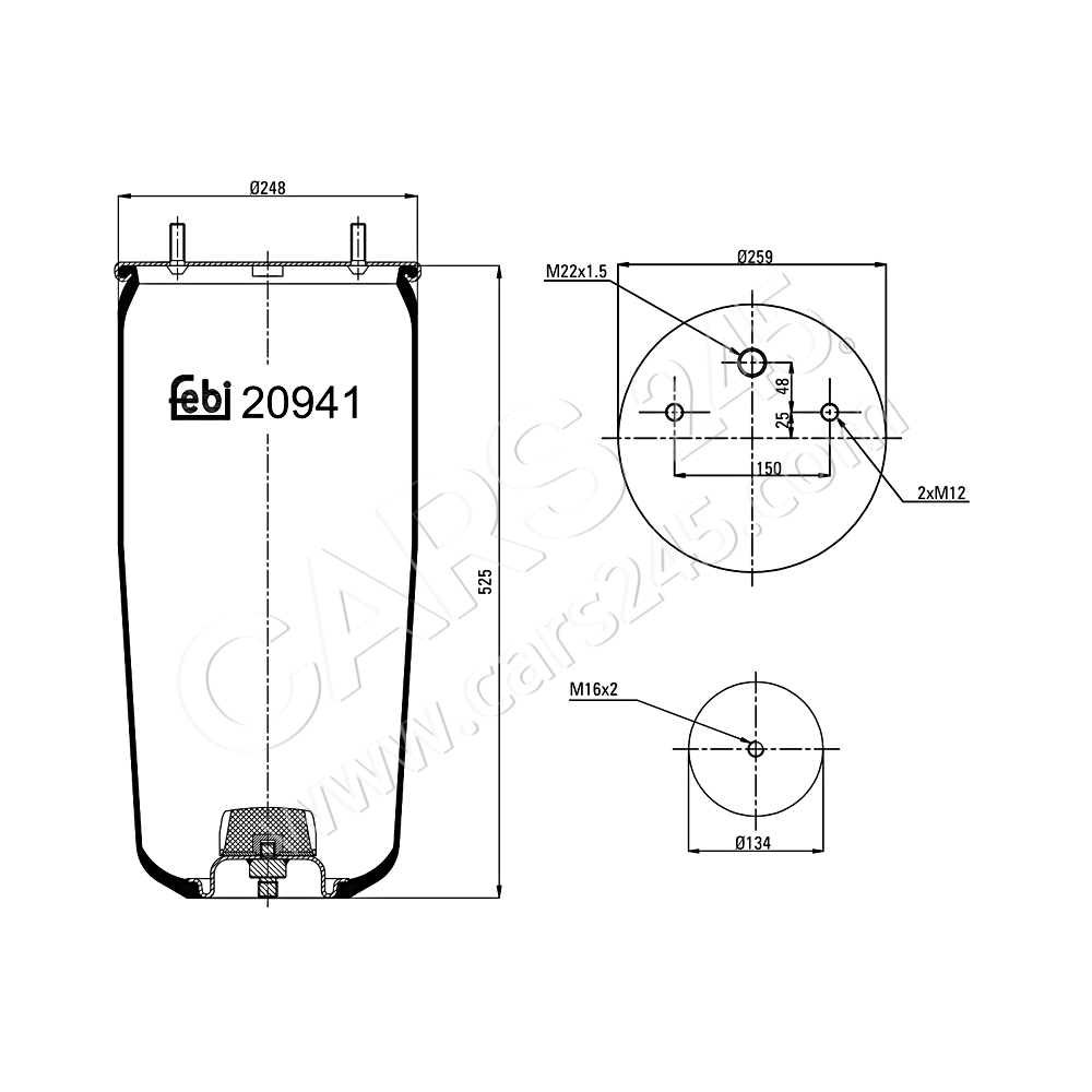 Bellow, air suspension FEBI BILSTEIN 20941