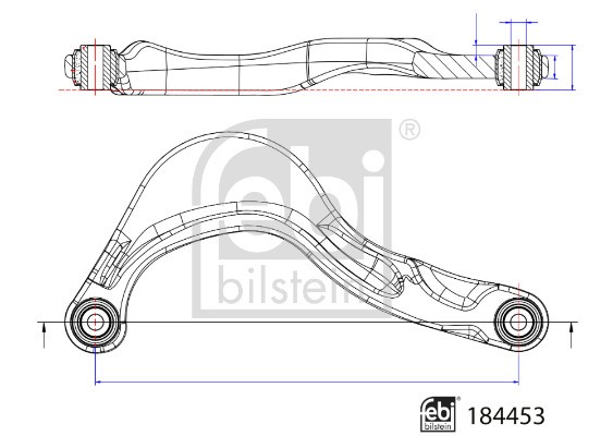 Control/Trailing Arm, wheel suspension FEBI BILSTEIN 184453
