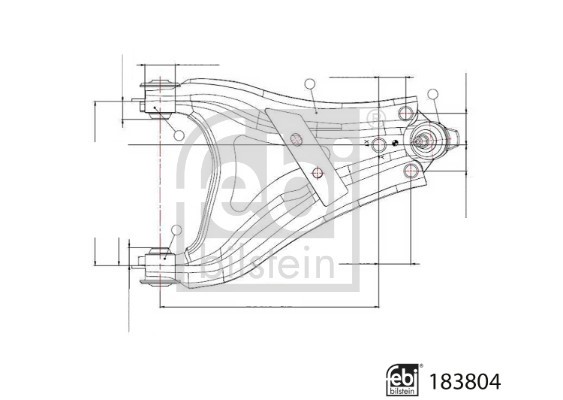 Control/Trailing Arm, wheel suspension FEBI BILSTEIN 183804