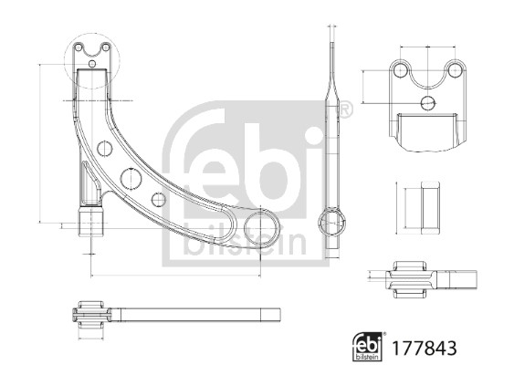 Control/Trailing Arm, wheel suspension FEBI BILSTEIN 177843 2