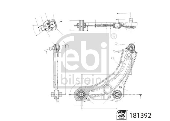 Control/Trailing Arm, wheel suspension FEBI BILSTEIN 181392 2