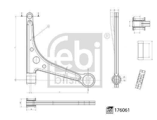 Control/Trailing Arm, wheel suspension FEBI BILSTEIN 176061 3